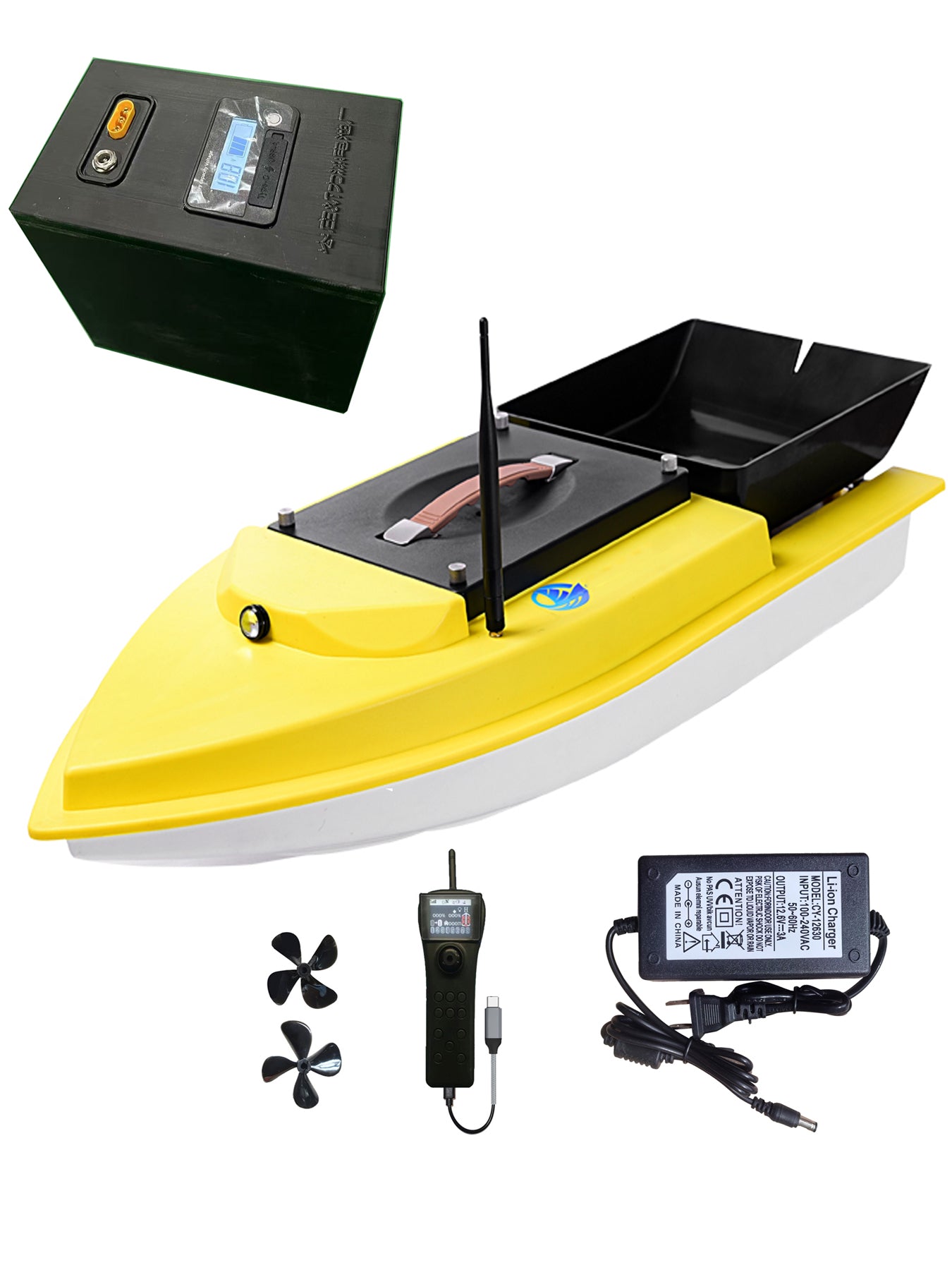 S90 12V Super Speed Surf Fishing Bait Boat with GPS Auto Return And Hook Release