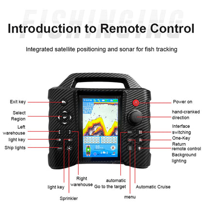 MR60 Two in One Fish Finder RC Fishing Bait Boat with Color Screen