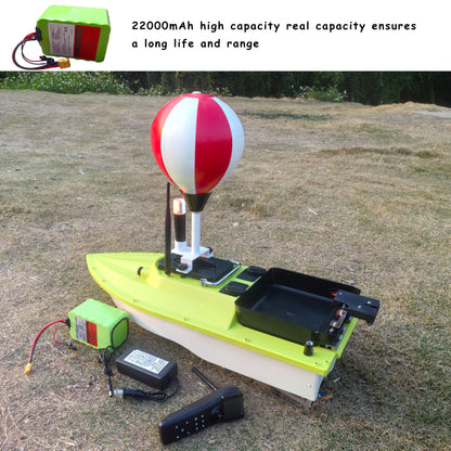 CRESEAPRODUCTS S80 Brushless Motor Super Speed Saltwater RC Fishing Bait Boat for Surf Fishing with 2 Bait Tray,IP 66 Waterproof,500M Range,5 Meters/Second
