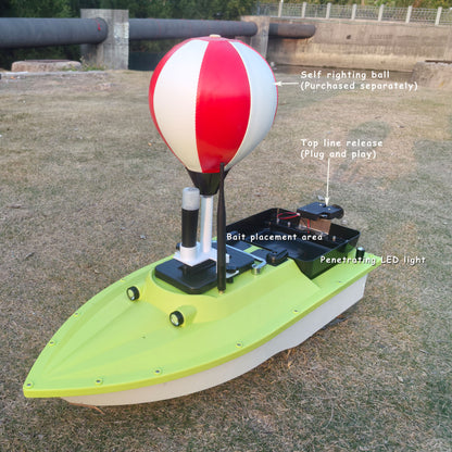 CRESEAPRODUCTS S80 Brushless Motor Super Speed Saltwater RC Fishing Bait Boat for Surf Fishing with 2 Bait Tray,IP 66 Waterproof,500M Range,5 Meters/Second