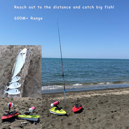 S80 Brushless Motor Super Speed ​​Saltwater RC Fishing Bait Boat con GPS per la pesca in mare con 2 sganciatori di linea, 2 batterie da 10.000 mAh, IP 66 impermeabile, portata 500 M, 5 metri/secondo 