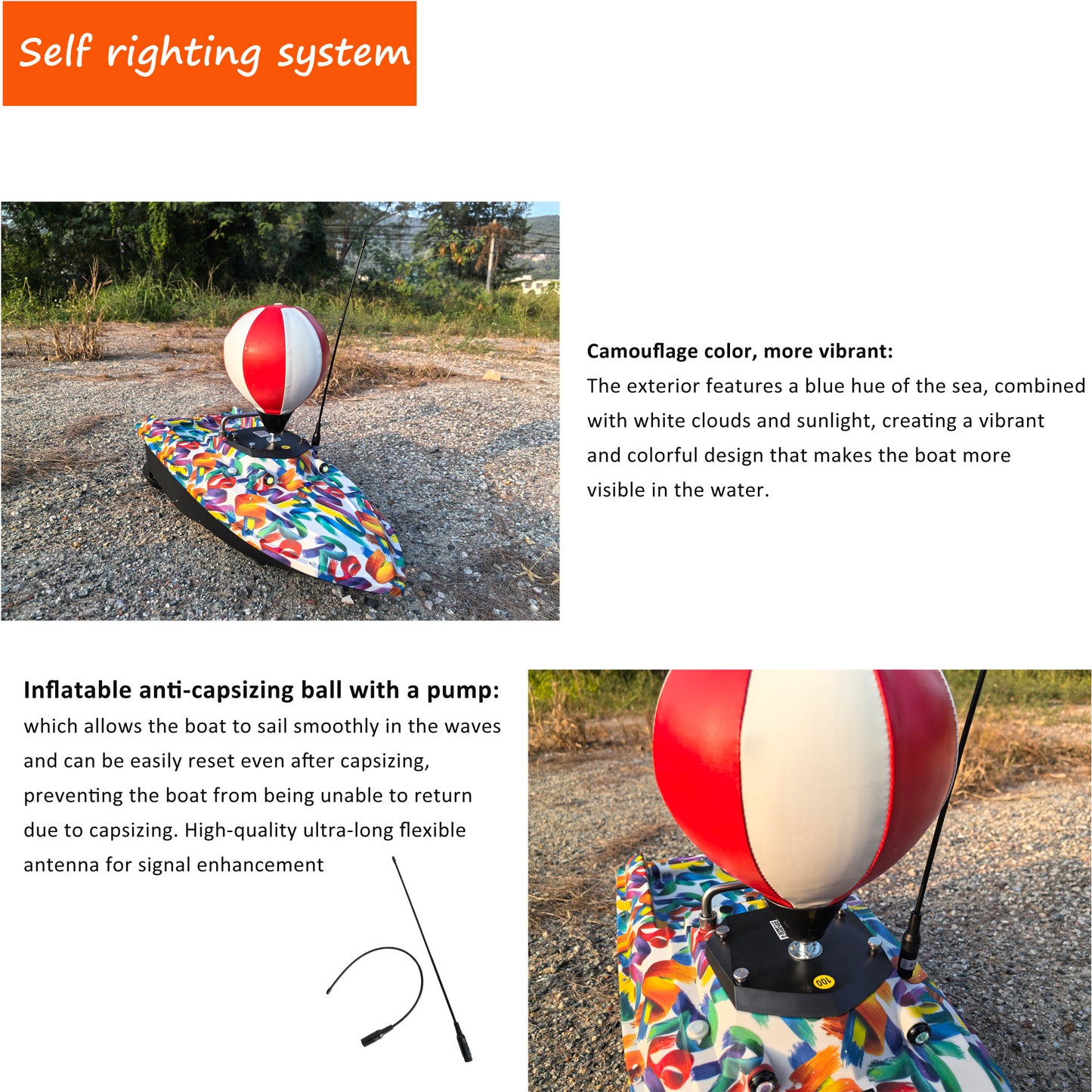 SurfCaster Pro 12V Brushless Motor Top Speed RC Bait Boat For Surf Fishing