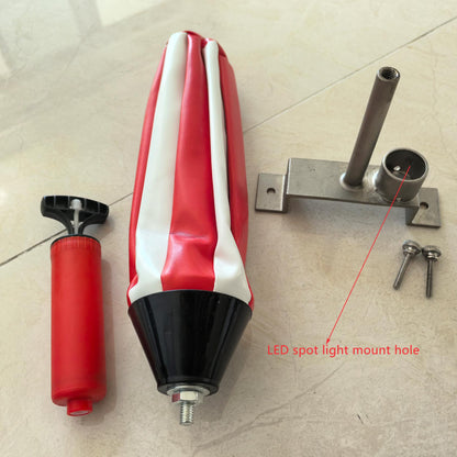 Fishing Bait Boat Inflatable Self-Righting Ball Kit 16x20cm,Anti Flip Ball Marker Buoys for S70 S80 RC Fishing Bait Boats,Waterproof Floating Ball with Bracket