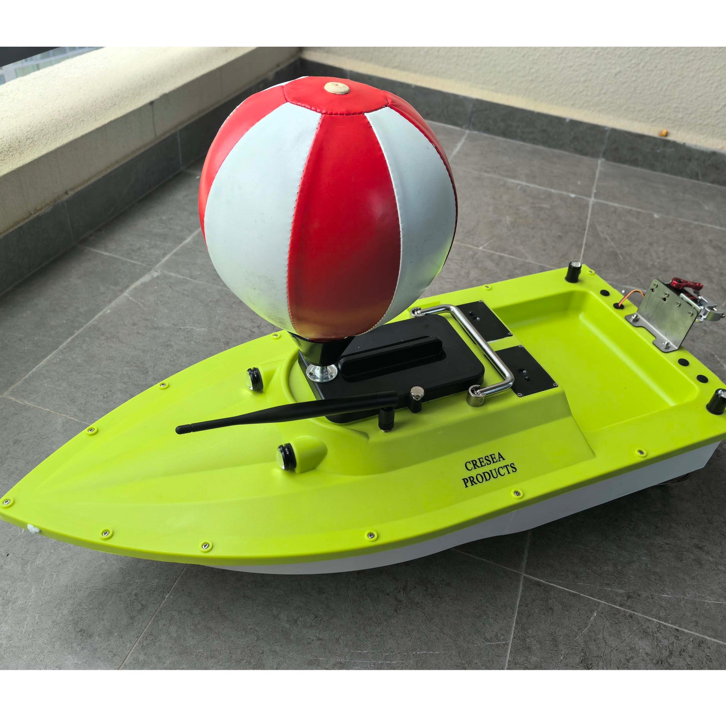 Fishing Bait Boat Inflatable Self-Righting Ball Kit 16x20cm,Anti Flip Ball Marker Buoys for S70 S80 RC Fishing Bait Boats,Waterproof Floating Ball with Bracket
