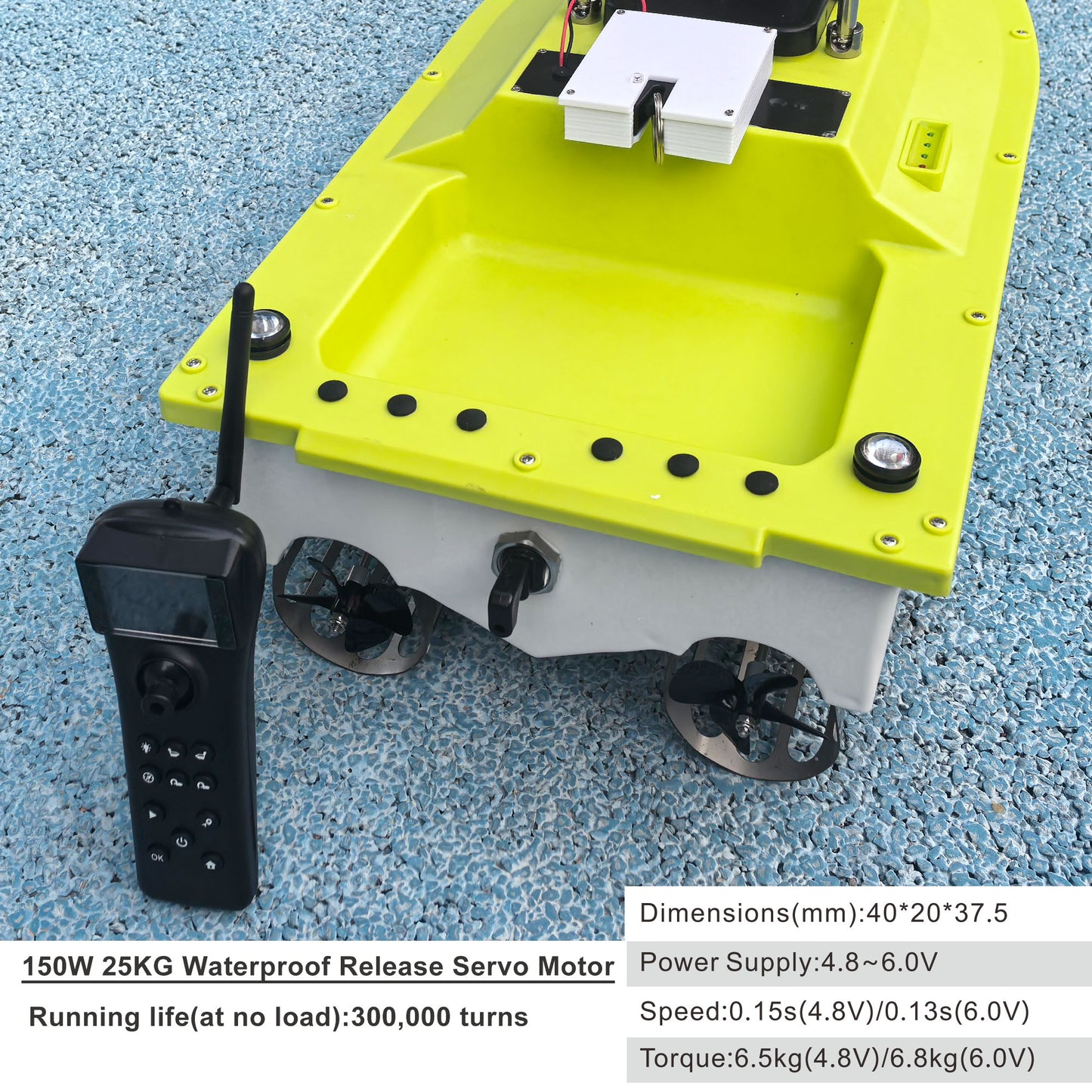 S80 Brushless Motor Super Speed Saltwater RC Fishing Bait Boat with GPS for Surf Fishing with 2 Line Releases,22,000mah Battery,IP 66 Waterproof,500M Range,5 Meters/Second