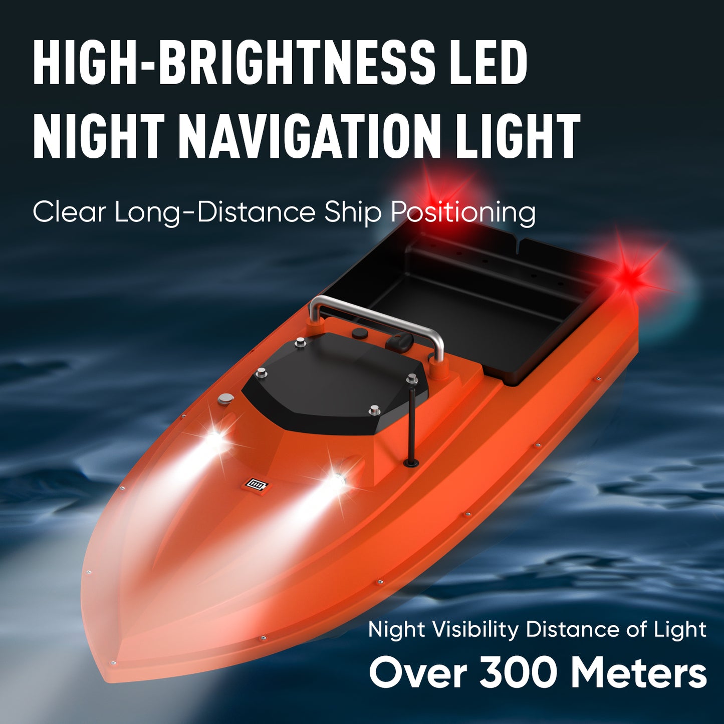 D80B High Speed RC Fishing Bait Boat for Ocean Lake Fishing with GPS, 500M Range, 4.5KG Load, Cruise Control