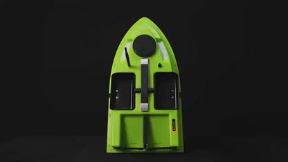 Smart Fishing Bait Boat with 4 Bait Trays, GPS Auto Pilot, 2.4G RC Remote Control, Long Range 500m, Anti-Lost Auto Return, Durable ABS Material, Rechargeable Battery, Night Lights