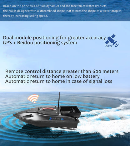 S85 Brushless Motor Super Speed RC Fishing Bait Boat with GPS for Surf Fishing