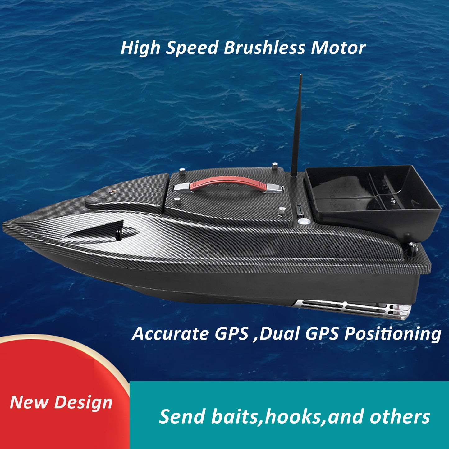 S85 Brushless Motor Super Speed RC Fishing Bait Boat with GPS for Surf Fishing