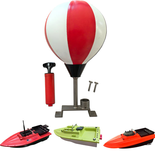 Fishing Bait Boat Inflatable Self-Righting Ball Kit 16x20cm,Anti Flip Ball Marker Buoys for S70 S80 RC Fishing Bait Boats,Waterproof Floating Ball with Bracket
